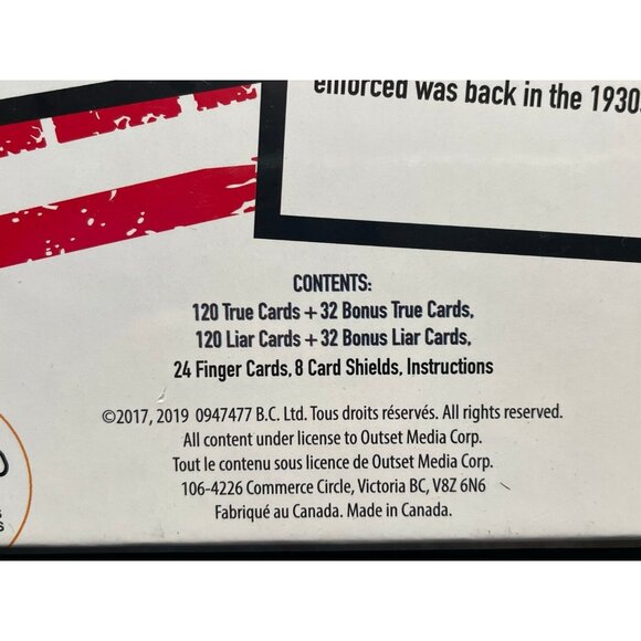 You Are A Liar Card Game Outset Media 2019 party new - Picture 3 of 4